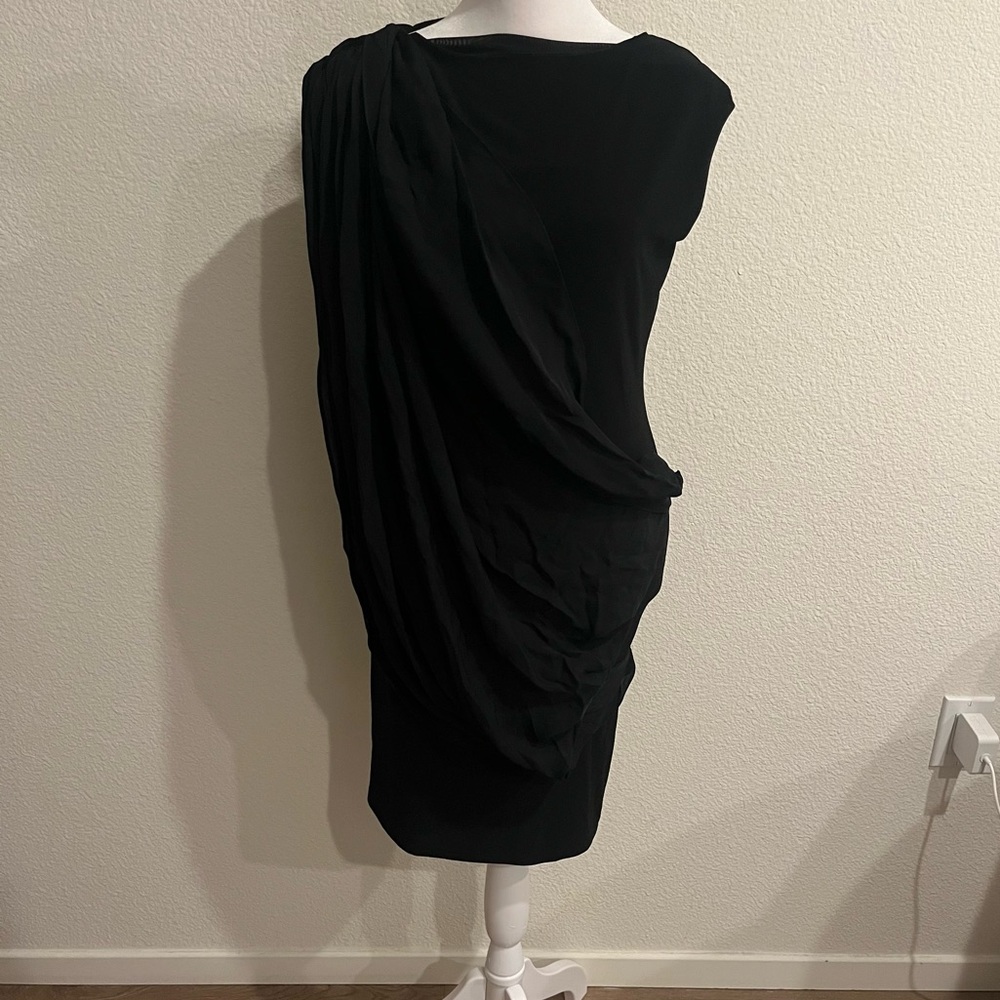 Alice + Olivia Black Asymmetrical Dress
